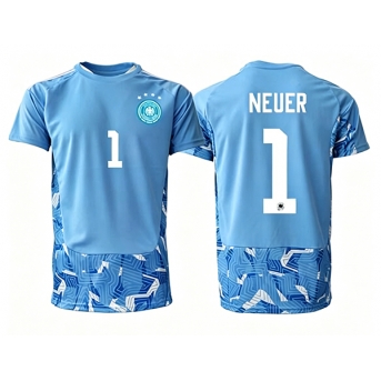 Billige Fotballdrakt Tyskland Manuel Neuer #1 Keeper Replika Bortedrakt VM 2026 Kortermet